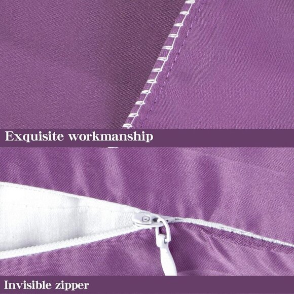 Satin Pillow Cases for Hair and Skin, Luxury Hidden Zipper Pillowcases S… - Picture 3 of 8